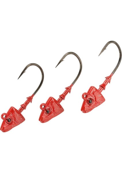 SD824 Shad Jighead 3lü No:3/0 10 gr Kırmızı