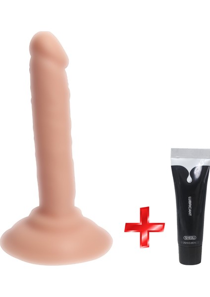 Küçük Boy Çift Bölgede Kullanıma Uygun 14 cm Realistik Dildo + Jel