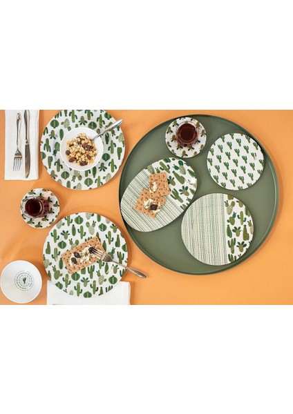 Kaktüs 36 Parça Kahvaltı Takımı
