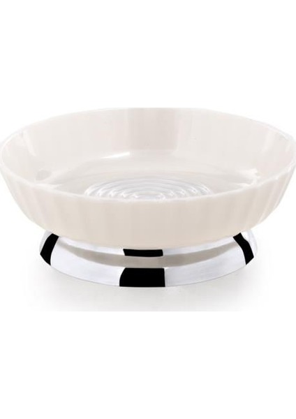 Nely Beyaz Krom Kaplama Katı Sabunluk