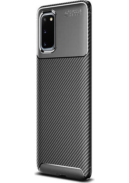 Samsung Galaxy S20 Plus Kılıf Negro Karbon Dizayn Silikon Siyah