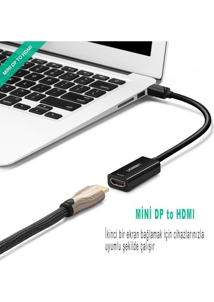 4K Mini Displayport HDMI Çevirici Adaptör Siyah fiyatları