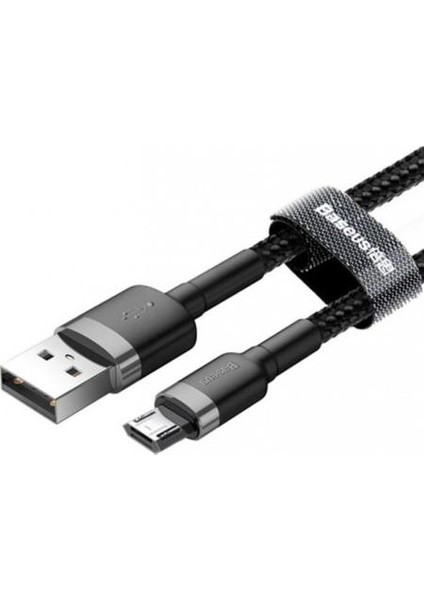 Camklf-Ag1 Cafule Micro USB 2.4A Data ve Şarj Kablosu 0.5m - Siyah