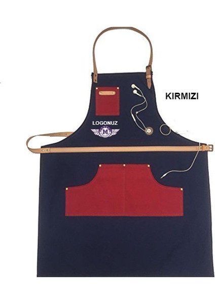 Nakışlı Boyundan Askılı Master Chef Barista Mutfak İş Önlüğü Garson Kuaför Tattoo Önlük Kırmızı fiyatları