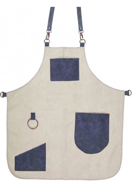 Nakışlı Boyundan Askılı Master Chef Barista Mutfak İş Önlüğü Garson Kuaför Tattoo Önlük Lacivert