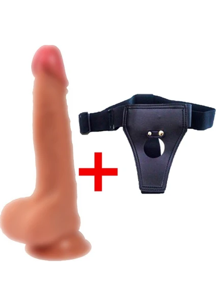 Ultra Yumuşak Et Dokulu Özel Malzemeden 19 cm Realistik Takma Penis