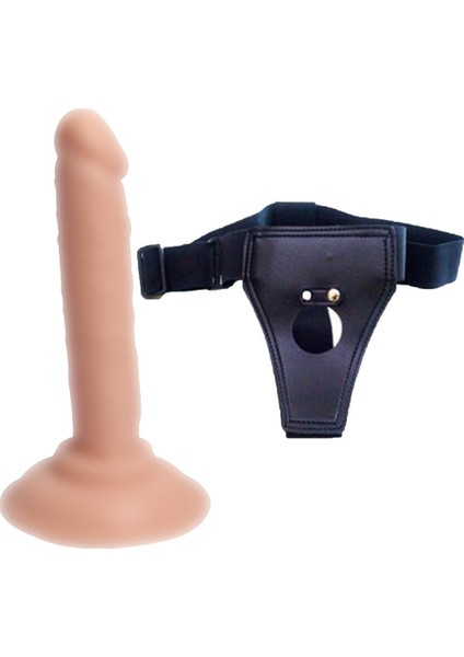 Çift Bölge Içinde Kullanıma Uygun Yumuşak Dokulu 14 cm Takma Dildo