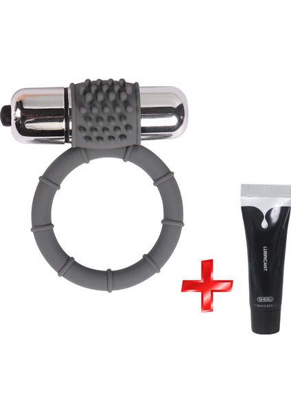 Lilitu Shop Yumuşak Silikon Yapılı Güçlü Titreşimli Penis Halkası Cock Ring + Jel