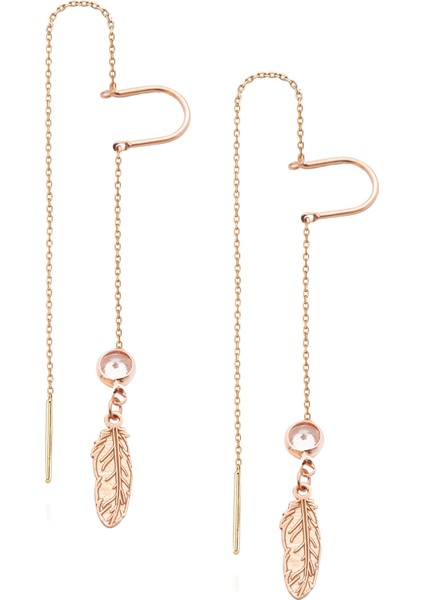 Mengeçli Dal Küpe Rose