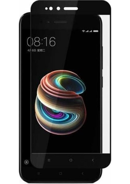 Xiaomi Mi 5x Esnek Full Kapatan Fiber Nano Ekran Koruma Siyah