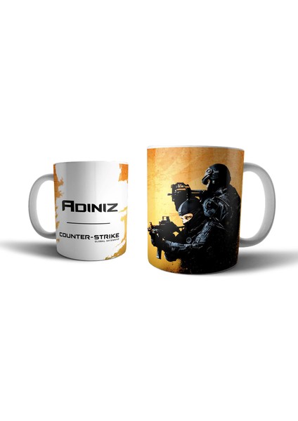Counter-Strike: Global Offensive Cs:go Kişiye Özel Isimli Kupa Bardak Model 1