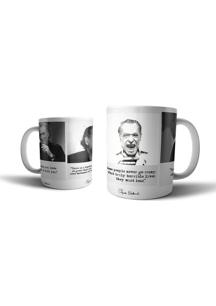 Charles Bukowski Kupa Bardak Model 2 fiyatları