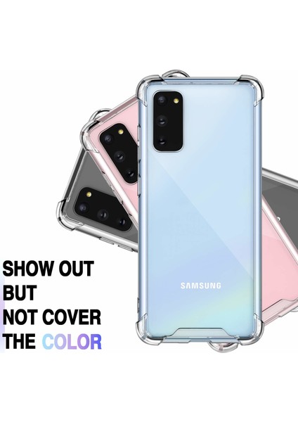 Samsung Galaxy S20 Uyumlu Kılıf Köşe Korumalı Darbe Emici Anti Shock Arka Kapak Şeffaf