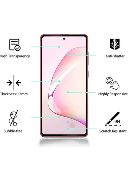 Samsung Galaxy Note 10 Lite Tam Kaplayan Tamperli Cam Ekran Koruyucu Curved Kırılmaz Kenar Siyah