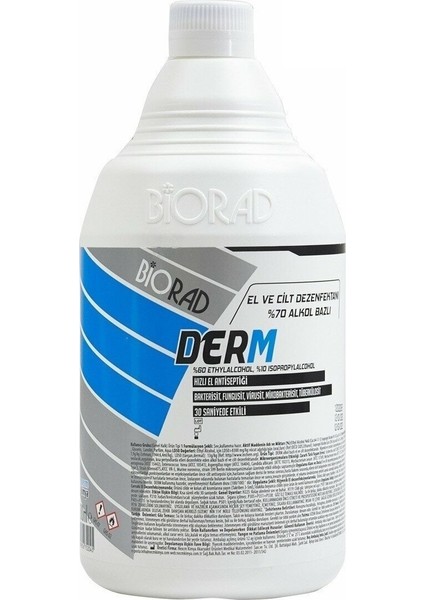 Derm Alkol Bazlı El ve Cilt Dezenfektanı 1000 ml x 20 Adet