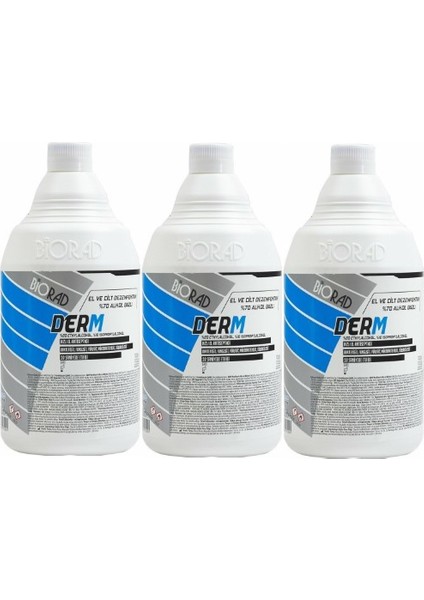 Derm Alkol Bazlı El ve Cilt Dezenfektanı 3x1000 ml