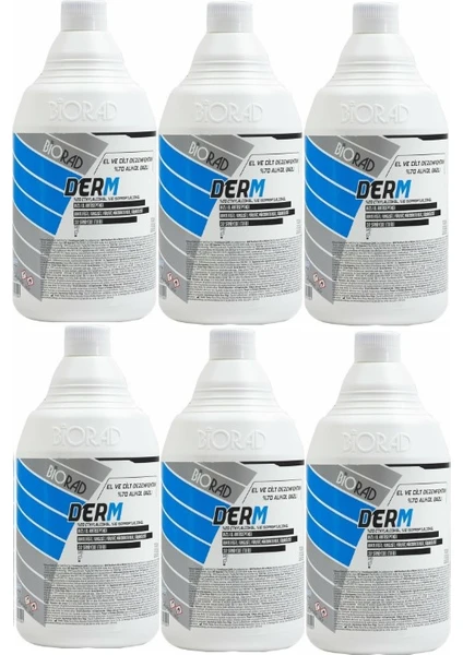 Derm Alkol Bazlı El ve Cilt Dezenfektanı 6x1000 ml