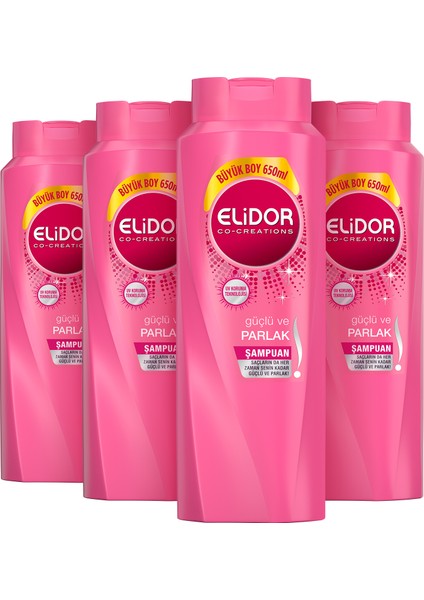 Güçlü ve Parlak Saç Bakım Şampuanı 650ml x4