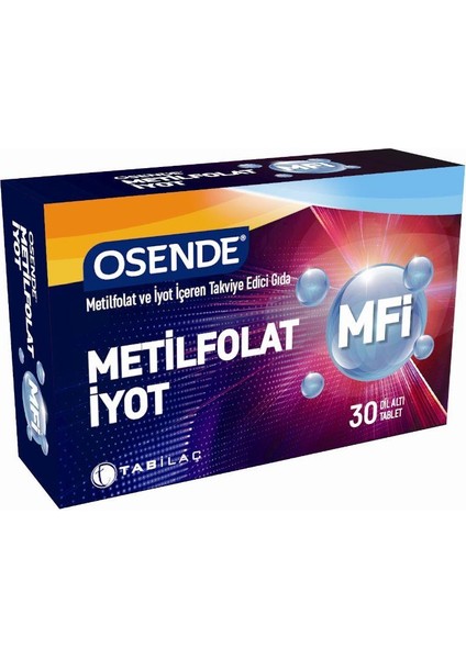 Osende Metilfolat Iyot 30 Tablet