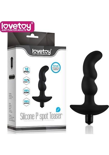 Vibratörü ve Anal Plug Silikon Dokulu Titreşimli