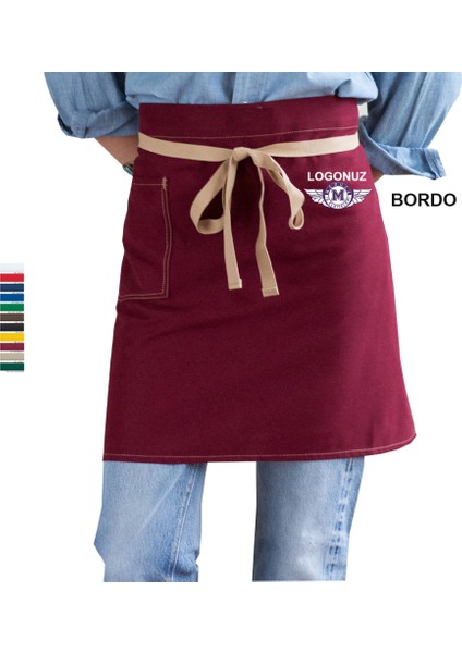 Nakışlı Belden Önlük Master Chef Barista Mutfak İş Önlüğü Garson Kuaför Tattoo Önlük