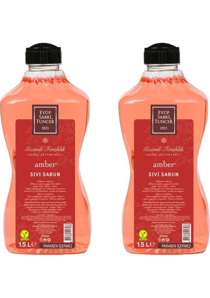 Sıvı Sabun Amber 1,5 l x 2 Adet