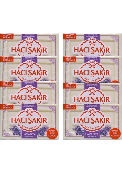 Hacı Şakir Banyo Sabunu Lavanta 150 gr x 8 Adet