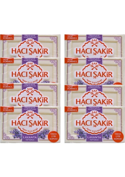 Hacı Şakir Banyo Sabunu Lavanta 150 gr x 8 Adet