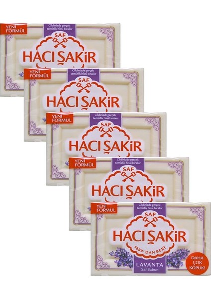 Hacı Şakir Banyo Sabunu Lavanta 150 gr x 5 Adet