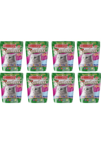 Ekstra - Süper Emici Kristal Kedi Kumu 8 Adet x 3.8 lt