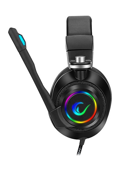 RM-K20 Amaze Siyah USB 7.1 Noice Cancelling Mic RGB Ledli Oyuncu Mikrofonlu Kulaklık