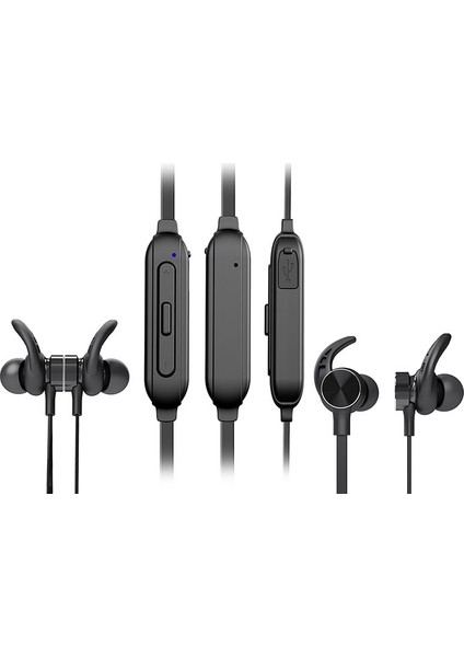 HY-XBK95 Boyun Askılı Mıknatıslı Bluetooth Spor Kulak İçi Siyah