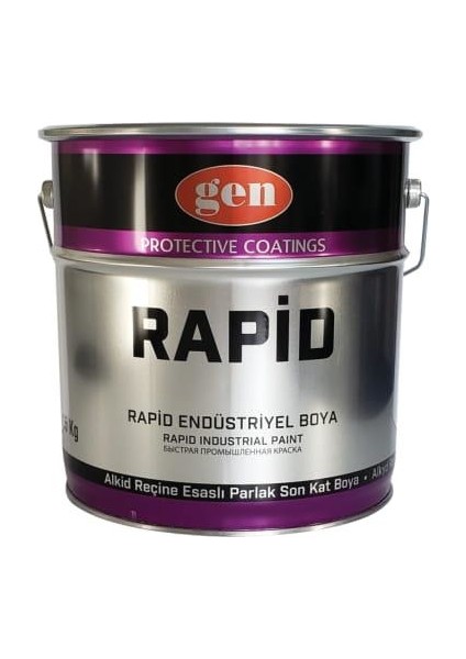 Rapid Endüstriyel Boya Mat Siyah 3 kg