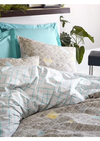 Minimal Çift Kişilik Nevresim Takımı Dotted Turkuaz fiyatları