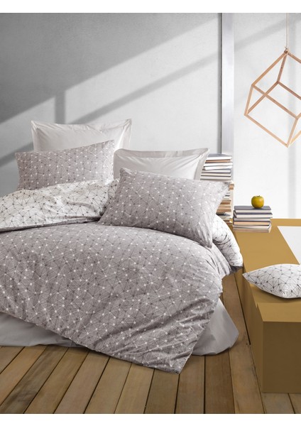 Minimal Ranforce Çift Kişilik Nevresim Takımı - Mottle