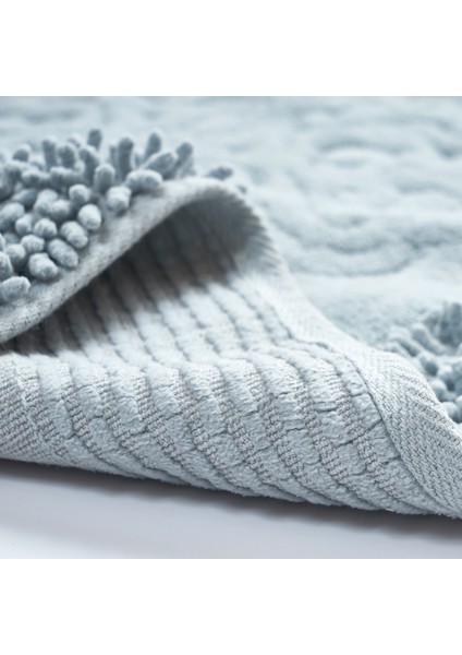 Salina Cotton Makarnalı Yıkanabilir 2'li Paspas Seti Klozet Takımı Gri fırsatları