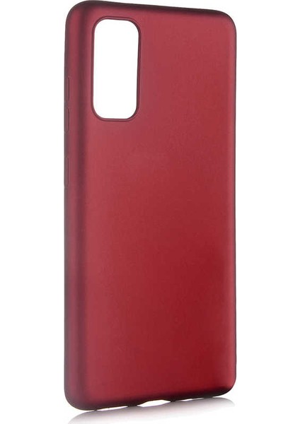 Samsung Galaxy S20 Kılıf Mat Premium Silikon Kılıf - Bordo + Tam Kaplayan 6d Polymer Nano Ekran Koruyucu