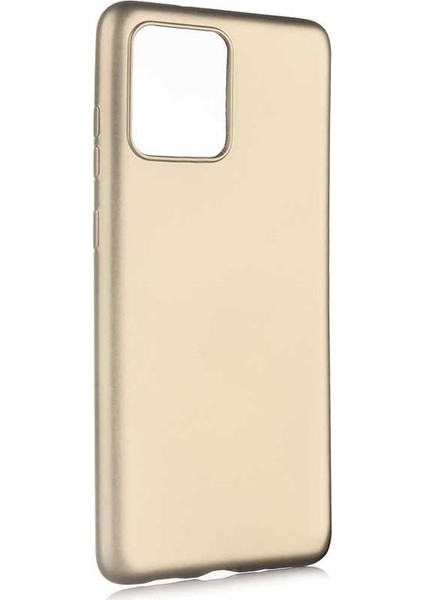Samsung Galaxy S20 Plus Kılıf Mat Premium Silikon Kılıf - Gold + Tam Kaplayan 3D Cam Ekran Koruyucu