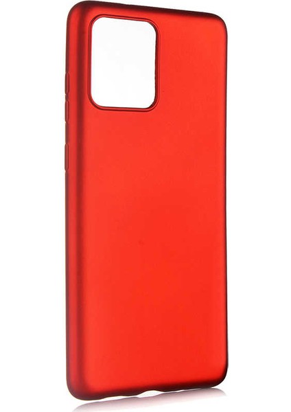 Samsung Galaxy S20 Plus Kılıf Mat Premium Silikon Kılıf - Kırmızı + Tam Kaplayan 3D Cam Ekran Koruyucu