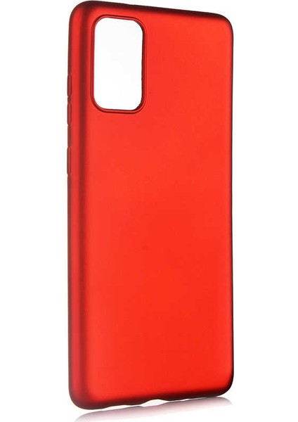 Samsung Galaxy S20 Ultra Kılıf Mat Premium Silikon Kılıf - Kırmızı + Tam Kaplayan 6d Polymer Nano Ekran Koruyucu