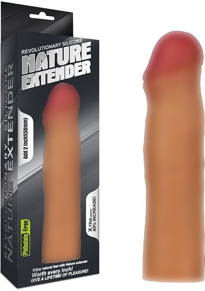 Ten Rengi Ultra Yumuşak 4 cm Uzatmalı Penis Kılıfı +  Jel