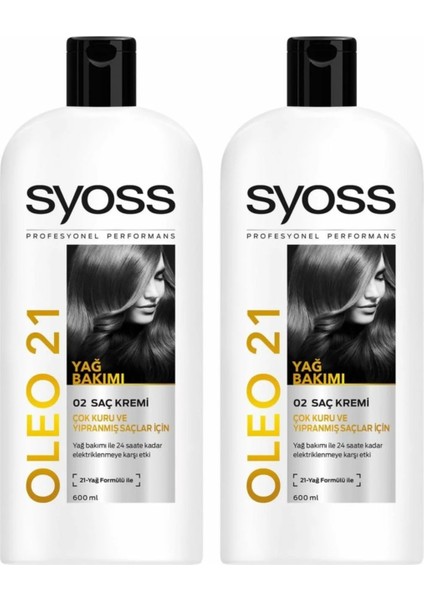 Oleo 21 Saç Kremi 550 ml 2 Adet