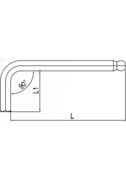 Yuvarlak Başlı Allen Anahtar 5Mm Uzun