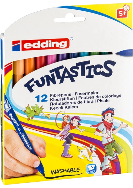 Funtastics Keçe Uçlu Kalem İnce 12'Li Set