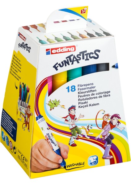 Funtastics Keçe Uçlu Kalem Kalın 18'Li Set