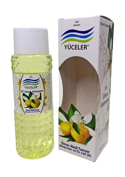 Yüceler Limon Kolonyası 80 Derece 200 ml