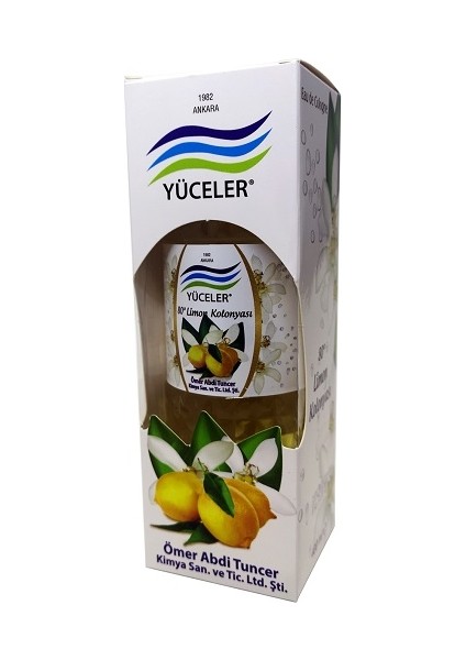 Yüceler Limon Kolonyası 80 Derece 200 ml