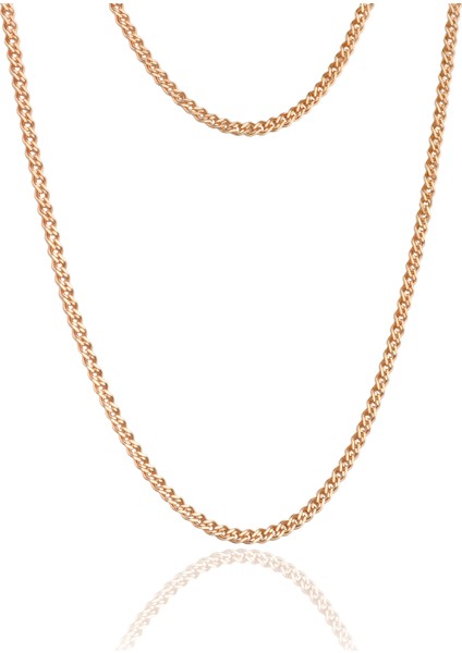 Zincirli Gümüş Kolye Rose