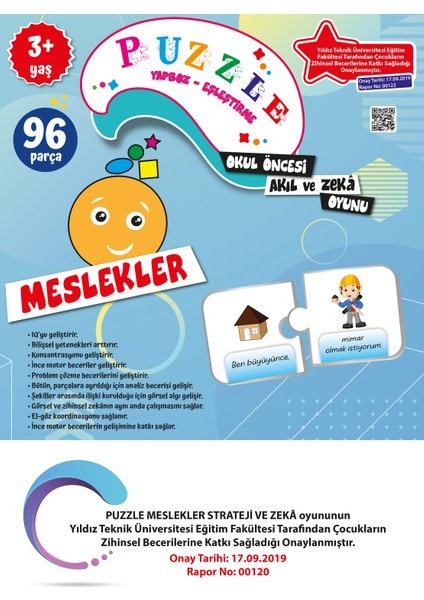 Meslekler Puzzle ve Zeka Oyunu