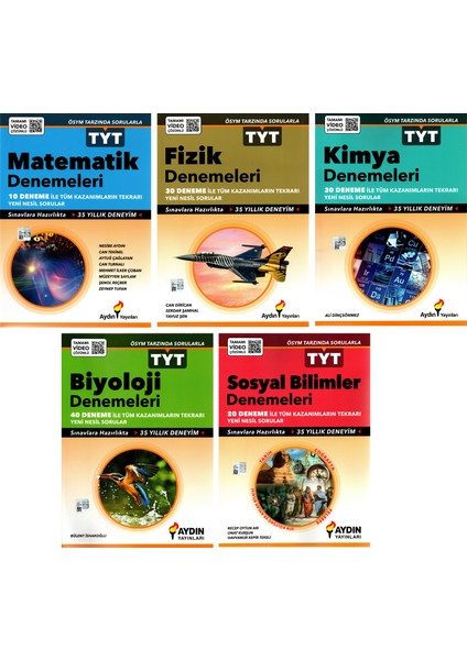 TYT Matematik Fizik Kimya Biyoloji Sosyal Deneme Seti 5 Kitap
